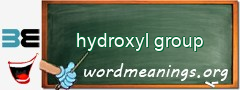 WordMeaning blackboard for hydroxyl group